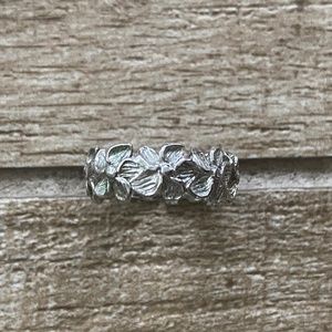 Sterling Silver Plumeria Ring